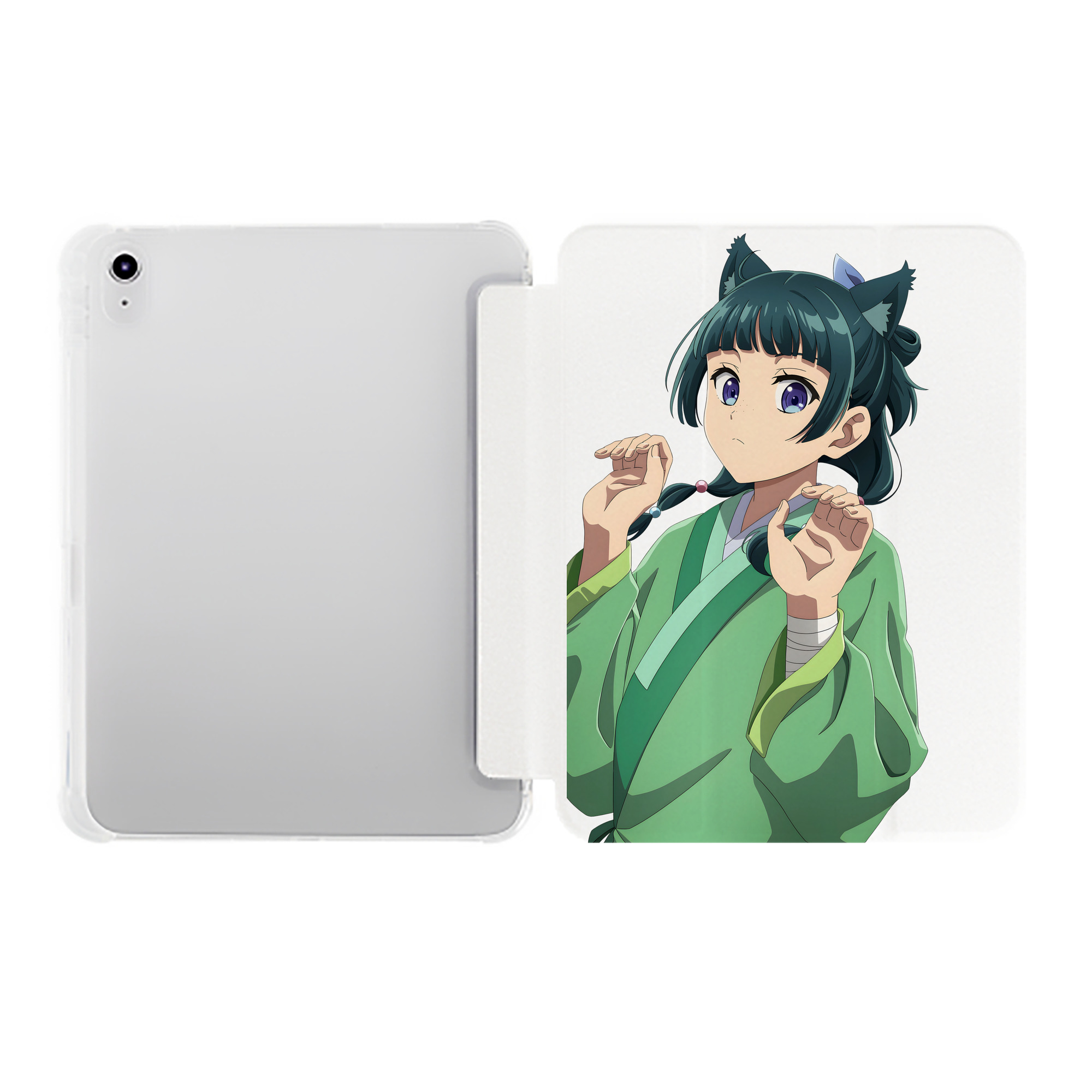（画像用） 薬屋のひとりごと The Apothecary Diaries IPad ケース ペン収納付き 三つ折りスタンド PUレザー×シリコン 対応機種9.5/10.5/10.9インチ